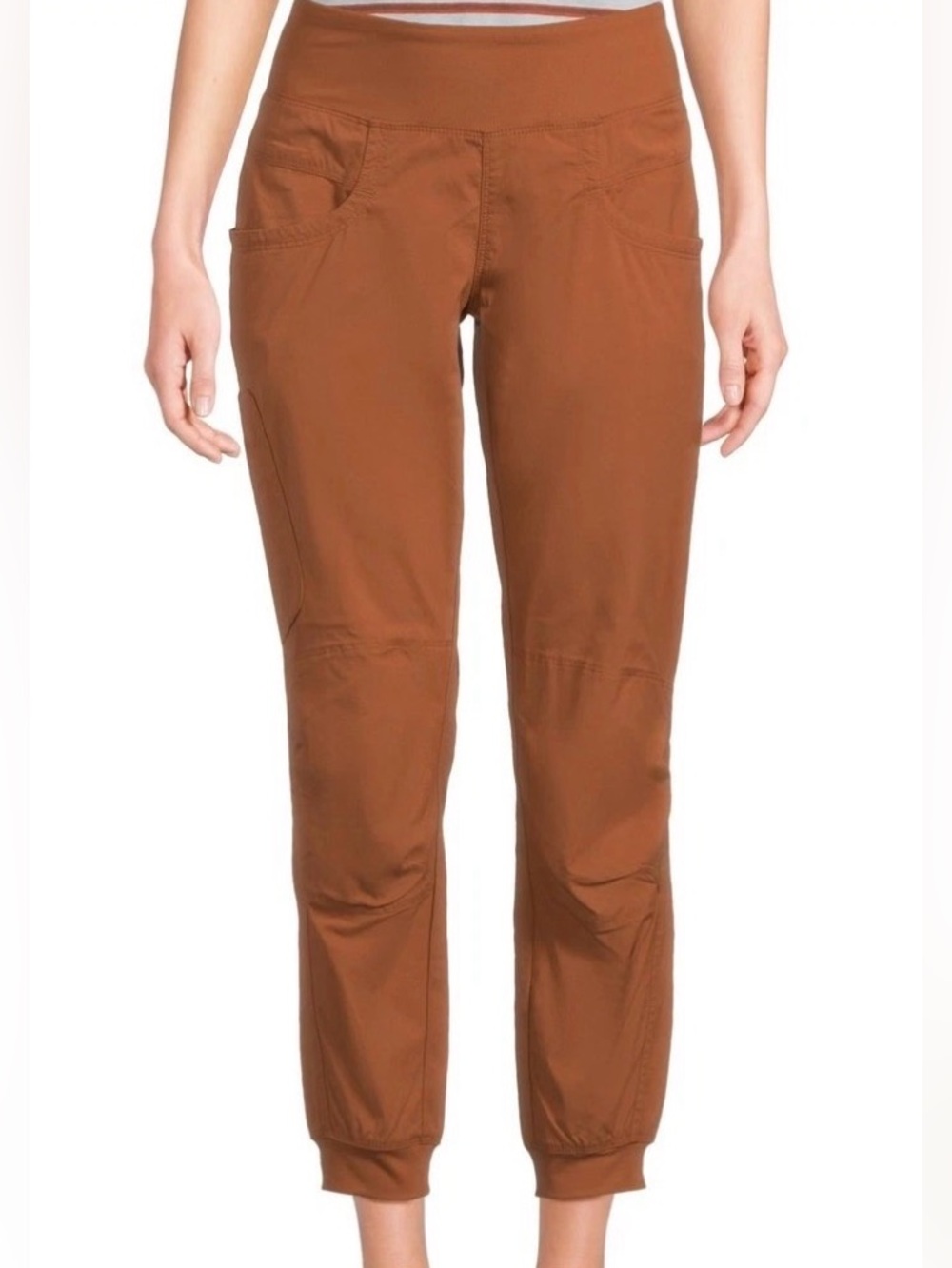 prAna Kanab Mid Rise Jogger Pants Small Clay Organic Cotton Canvas Outdoor